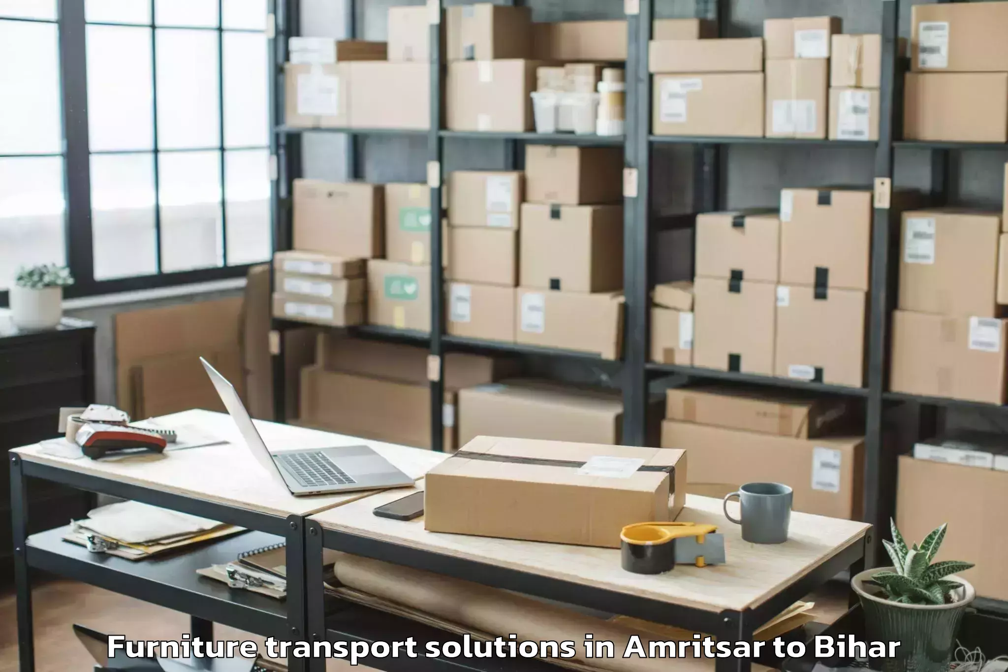 Reliable Amritsar to Tribeniganj Furniture Transport Solutions